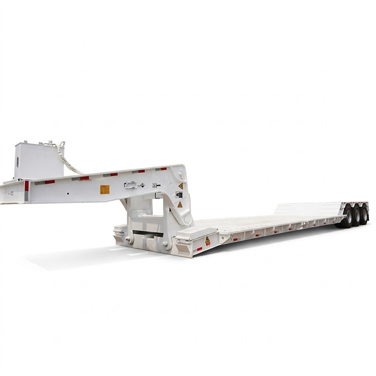 100T Lowbed Gooseneck ট্রেলার